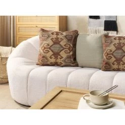 Beliani Sierkussen URPAD - Multicolor Jute, Katoen, Wol -Bedbekleding schommelt. fa71f84c2e314b22995e422c0d213029