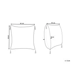 Beliani Sierkussen DEADNETTLE - Beige Katoen -Bedbekleding schommelt. fe9fb8a49cbb4f48be55d96ba501bffc